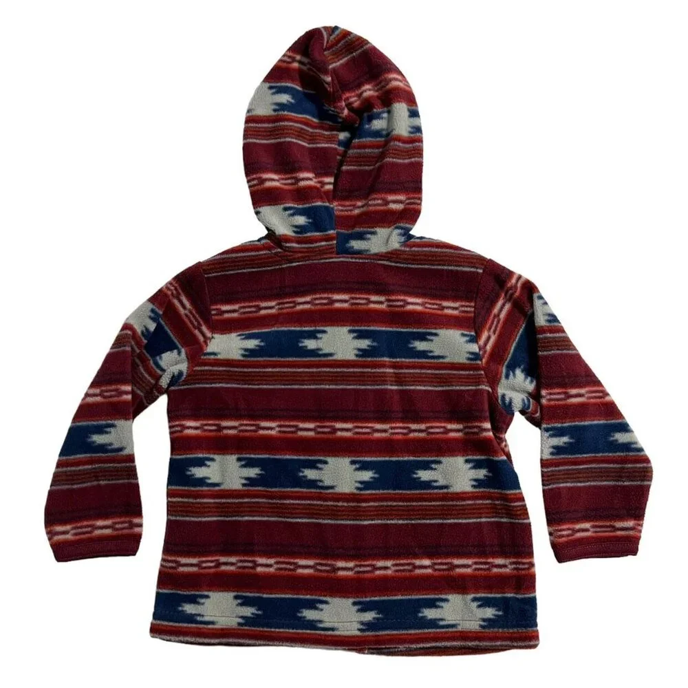 Old Navy 12-18m Maroon Aztec Print Fleece Hoodie